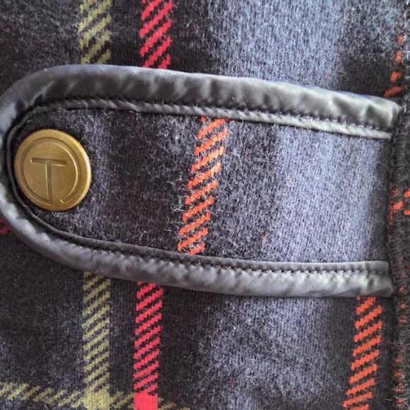 Talbots XL P Navy Blue Plaid Knit Jacket - Picture 12 of 15